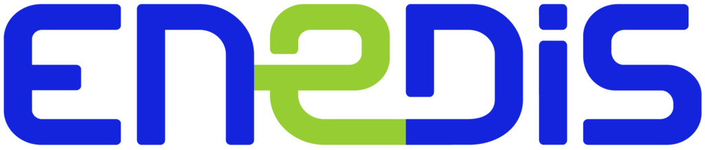 Logo Enedis – Gestionnaire du réseau de distribution d’électricité en France, assurant la gestion des infrastructures électriques pour un réseau sécurisé et durable.