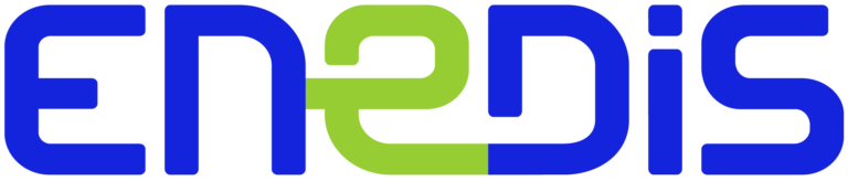 Logo Enedis – Gestionnaire du réseau de distribution d’électricité en France, assurant la gestion des infrastructures électriques pour un réseau sécurisé et durable.